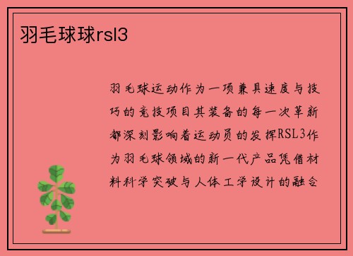 羽毛球球rsl3